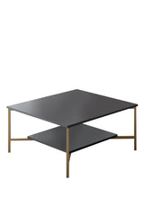 Furniture sets - Furniture set Anthracite - Gold - Gold Line - Coffee table + TV Furniture - Dimehouse