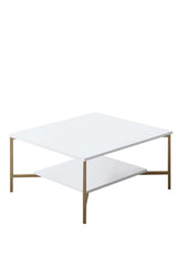 Furniture sets - Furniture set White - Gold - Gold Line - Coffee table + TV Furniture - Dimehouse