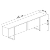 Furniture Sets - Furniture Set White Luxury - Coffee Table + TV Furniture - Golden Frame - Dimehouse