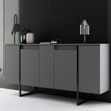 Sideboards - Modern Sideboard Anthracite Luxury 160x80x35 - Black Frame - Dimehouse
