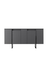 Sideboards - Modern Sideboard Anthracite Luxury 160x80x35 - Black Frame - Dimehouse