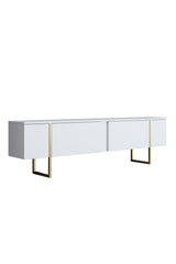 Furniture Sets - Furniture Set White Luxury - Coffee Table + TV Furniture + Dresser - Golden Frame - Dimehouse