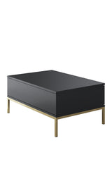 Furniture Sets - Furniture Set Anthracite Lord - Coffee Table + TV Furniture + Sideboard - Golden Frame - Dimehouse
