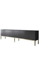 Furniture Sets - Furniture Set Anthracite Lord - Coffee Table + TV Furniture + Sideboard - Golden Frame - Dimehouse