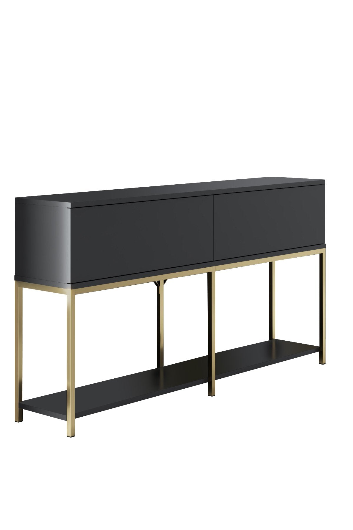 Furniture Sets - Furniture Set Anthracite Lord - Coffee Table + TV Furniture + Sideboard - Golden Frame - Dimehouse
