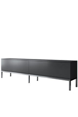 TV Furniture - TV Furniture Lord Anthracite Silver Melamine 180x47x30 cm - Dimehouse