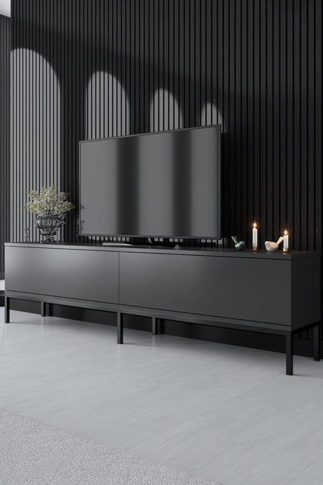 Furniture Sets - Furniture Set Anthracite Lord - Coffee Table + TV Furniture + Sideboard - Black Frame - Dimehouse