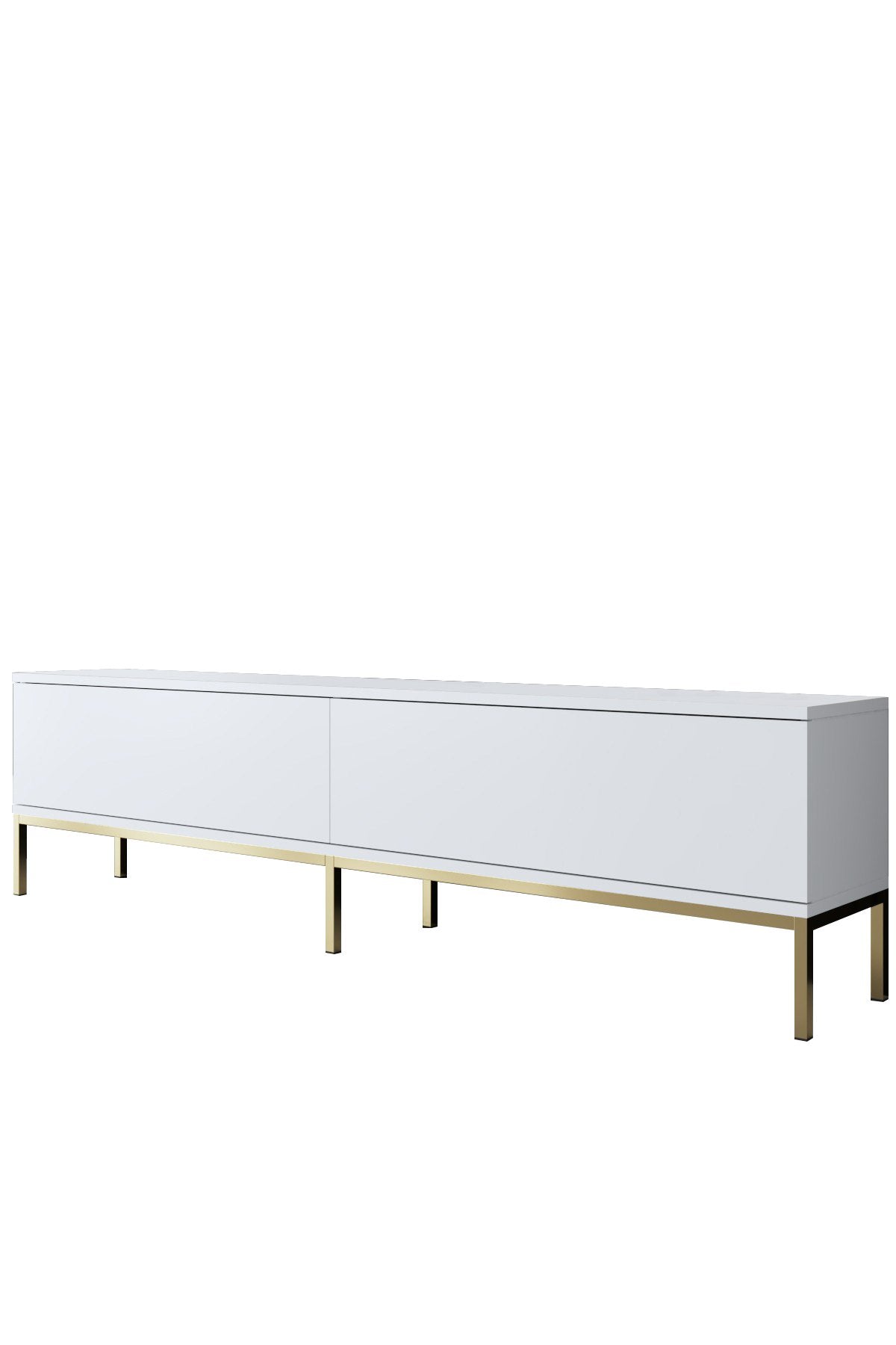 TV Furniture - TV Furniture Lord White Gold Melamine 180x47x30 cm - Dimehouse