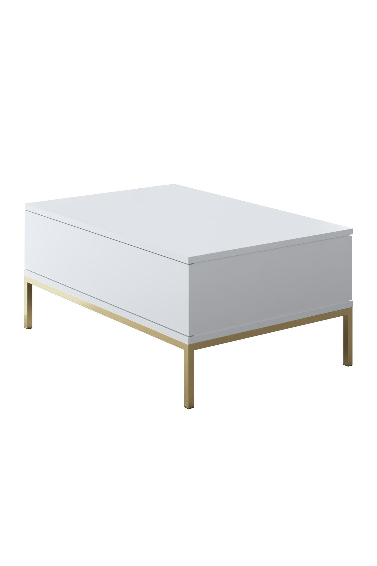 Furniture Sets - Furniture Set White Lord - Coffee Table + TV Furniture + Sideboard - Golden Frame - Dimehouse