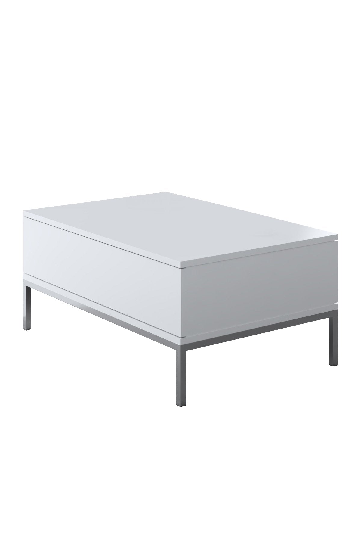 Furniture Sets - Furniture Set White Lord - Coffee Table + TV Furniture + Sideboard - Silver Frame - Dimehouse