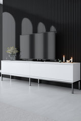 Furniture Sets - Furniture Set White Lord - Coffee Table + TV Furniture + Sideboard - Silver Frame - Dimehouse