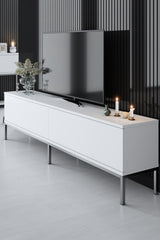 Furniture Sets - Furniture Set White Lord - Coffee Table + TV Furniture + Sideboard - Silver Frame - Dimehouse