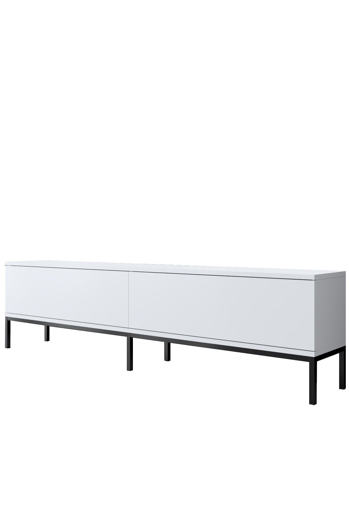 TV Furniture - TV Furniture Lord Black White Melamine 180x47x30 cm - Dimehouse