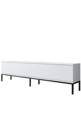 TV Furniture - TV Furniture Lord Black White Melamine 180x47x30 cm - Dimehouse