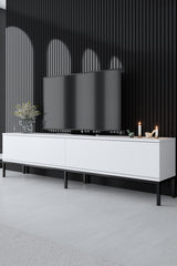 Furniture Sets - Furniture Set White Lord - Coffee Table + TV Furniture + Dresser - Black Frame - Dimehouse