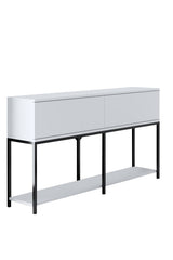 Furniture Sets - Furniture Set White Lord - Coffee Table + TV Furniture + Dresser - Black Frame - Dimehouse