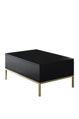 Furniture Sets - Furniture Set Black Lord - Coffee Table + TV Furniture + Sideboard - Golden Frame - Dimehouse