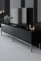 Furniture Sets - Furniture Set Black Lord - Coffee Table + TV Furniture + Sideboard - Silver Frame - Dimehouse
