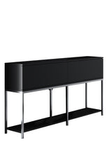 Furniture Sets - Furniture Set Black Lord - Coffee Table + TV Furniture + Sideboard - Silver Frame - Dimehouse