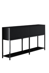 Sideboards - Modern Sideboard Black Lord 150x30x80 - Two Compartments - Dimehouse