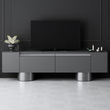 TV Furniture - TV Furniture Anthracite Bohem 180x50x30 - Silver Frame - Dimehouse