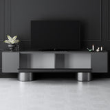 TV Furniture - TV Furniture Anthracite Bohem 180x50x30 - Silver Frame - Dimehouse