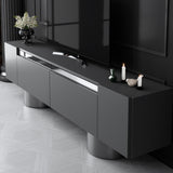 TV Furniture - TV Furniture Anthracite Bohem 180x50x30 - Silver Frame - Dimehouse
