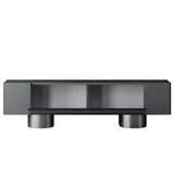 TV Furniture - TV Furniture Anthracite Bohem 180x50x30 - Silver Frame - Dimehouse