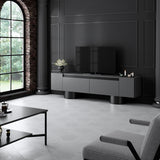 TV Furniture - TV Furniture Anthracite Bohem 180x50x30 - Black Frame - Dimehouse