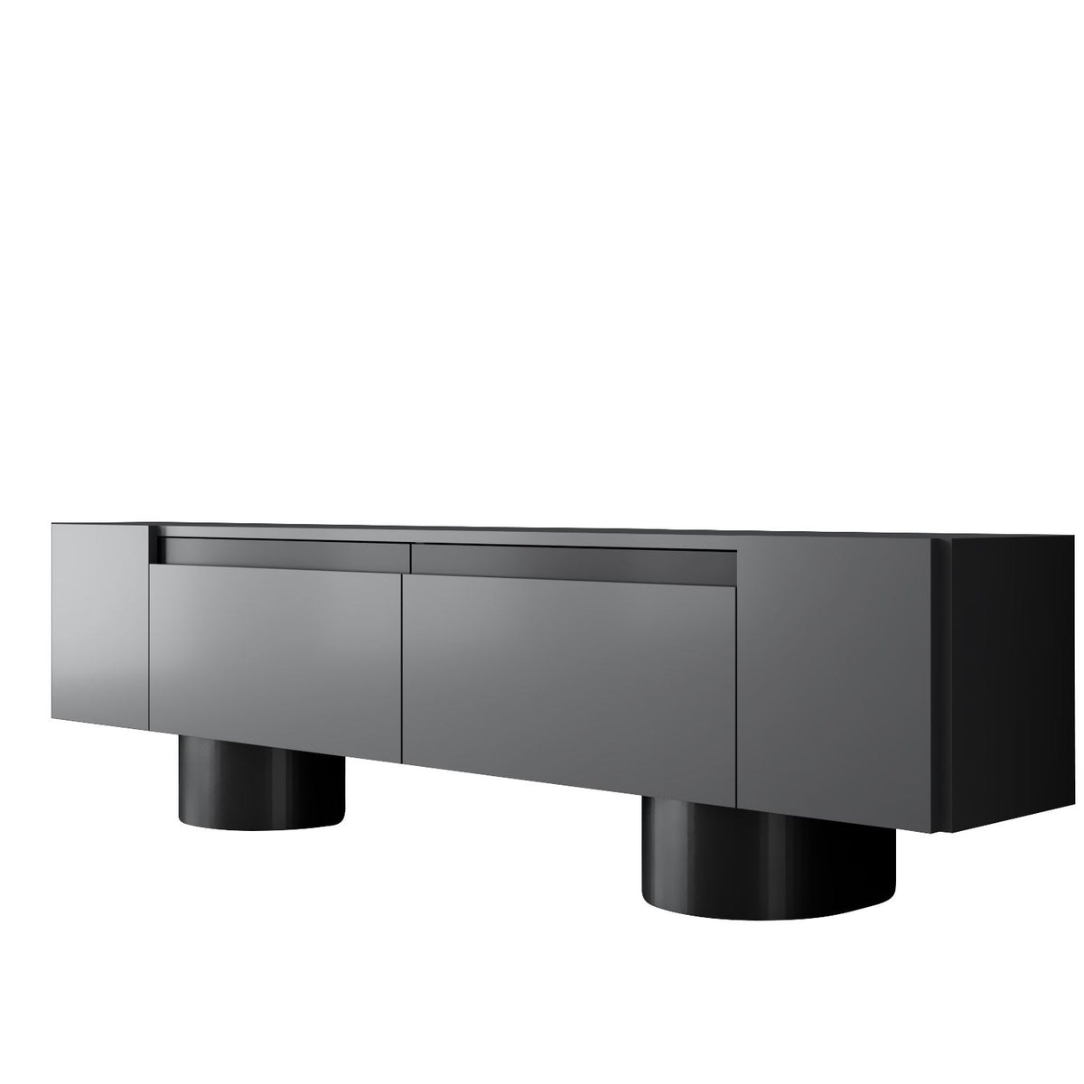 TV Furniture - TV Furniture Anthracite Bohem 180x50x30 - Black Frame - Dimehouse