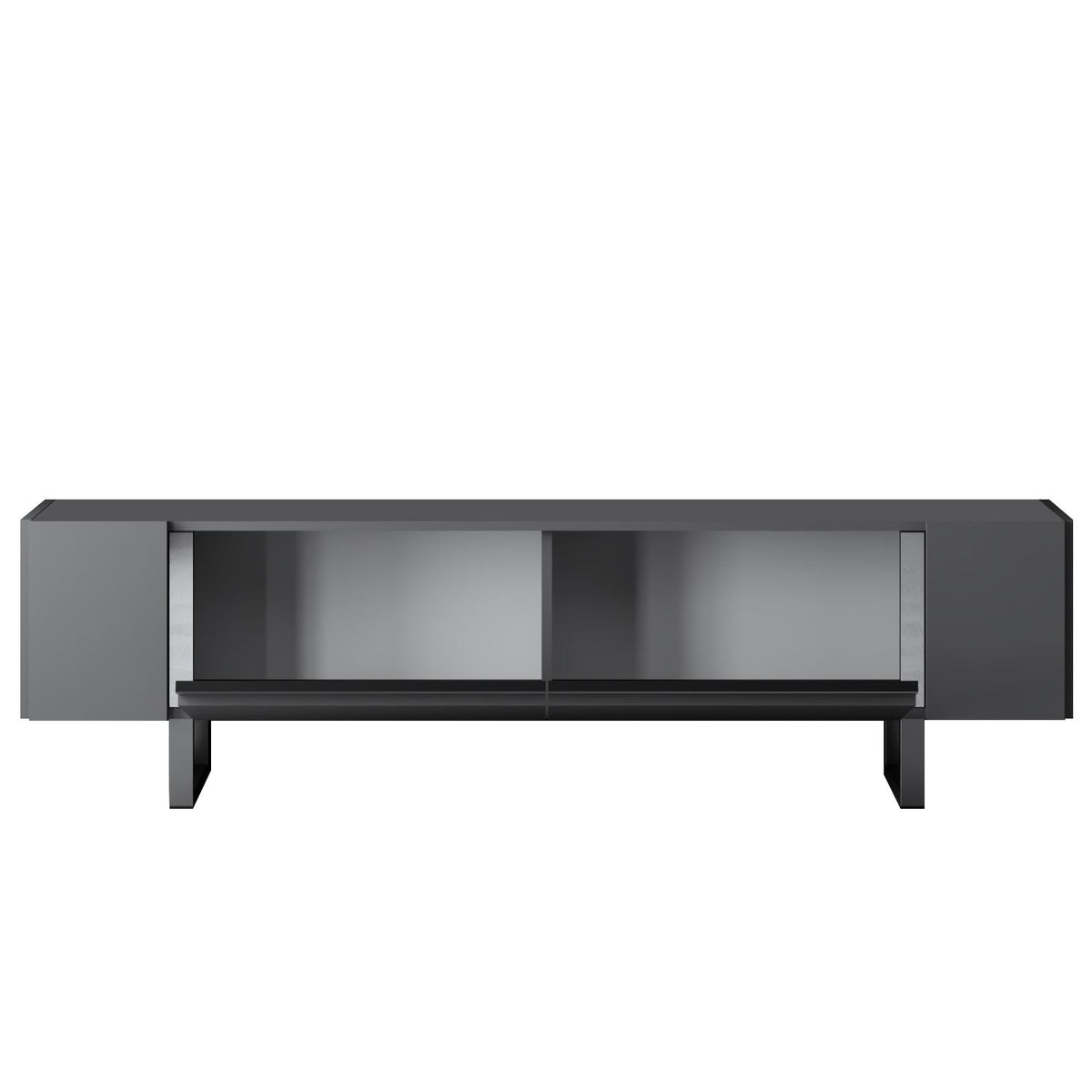 TV Furniture - TV Furniture Anthracite Yildiz 180x50x30 - Silver Frame - Dimehouse