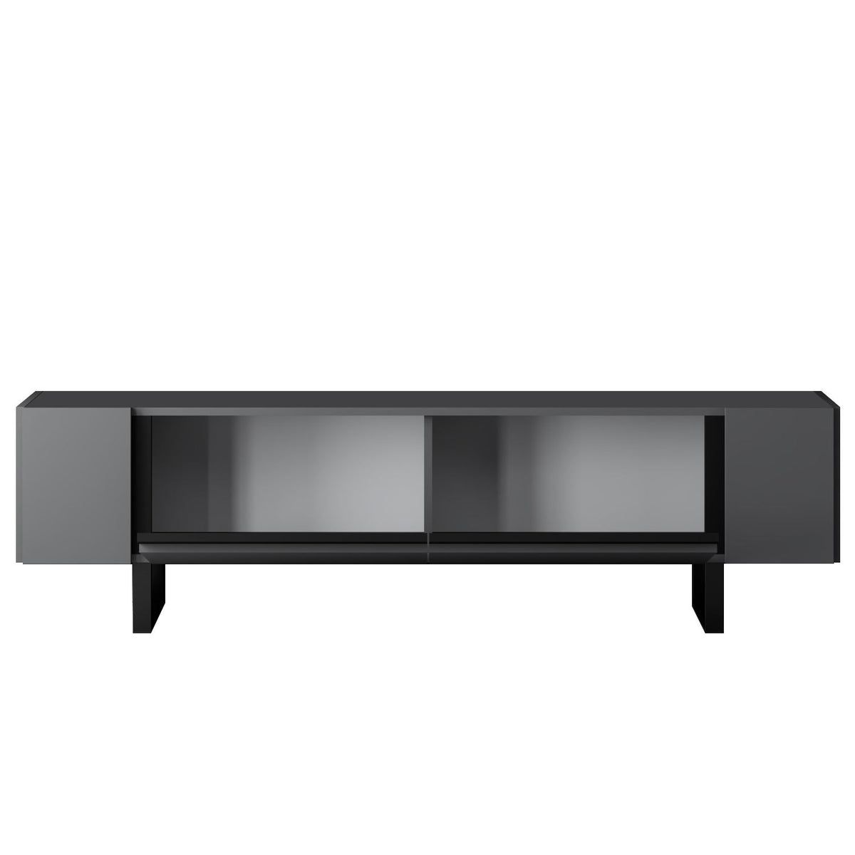 TV Furniture - TV Furniture Anthracite Yildiz 180x50x30 - Black Frame - Dimehouse