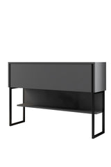 Sideboards - Modern Sideboard Anthracite Luxury 120x80x30 - Black Frame - One Compartment - Dimehouse