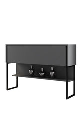 Sideboards - Modern Sideboard Anthracite Luxury 120x80x30 - Black Frame - One Compartment - Dimehouse