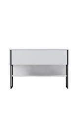Sideboards - Modern Sideboard White Luxury 120x80x30 - Black Frame - One Compartment - Dimehouse