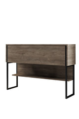 Sideboards - Modern Sideboard Walnut Luxury 120x80x30 - Black Frame - One Compartment - Dimehouse