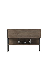 Sideboards - Modern Sideboard Walnut Luxury 120x80x30 - Black Frame - One Compartment - Dimehouse