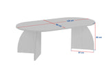 Melina coffee table oval in sapphire oak look Melamine-coated wood
