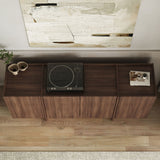 Dorma console table in Milano walnut 180 cm Melamine-coated wood composite