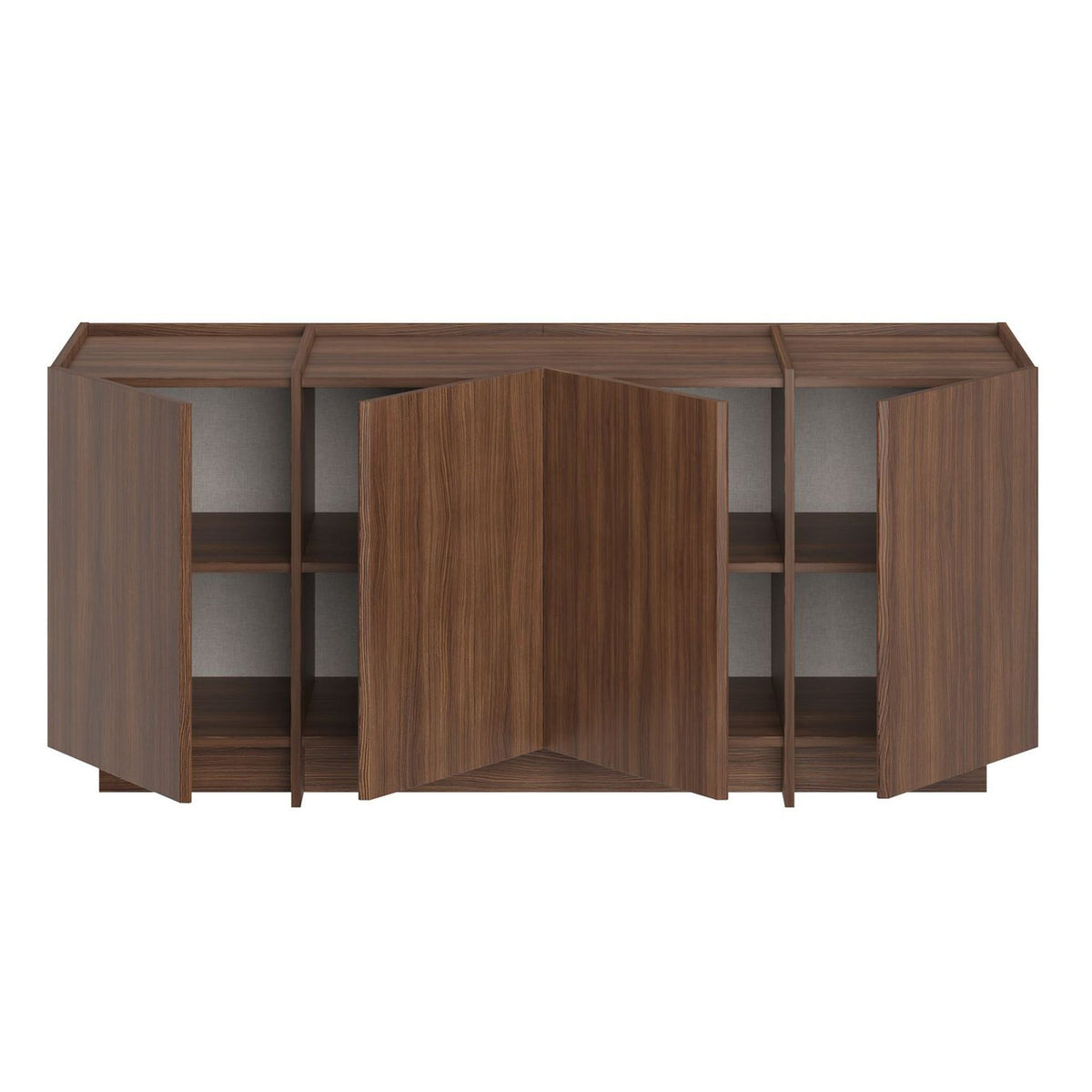Dorma console table in Milano walnut 180 cm Melamine-coated wood composite