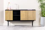 Sideboards - Sideboard Manu Mango wood black natural 160x40x86 cm - Dimehouse