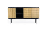 Sideboards - Sideboard Manu Mango wood black natural 160x40x86 cm - Dimehouse