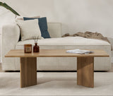 Coffee tables - Rectangular coffee table oak melamine Sabin 119x60 cm - Dimehouse