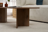 Coffee tables - Rectangular coffee table walnut melamine Sabin 119x60 cm - Dimehouse