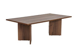 Coffee tables - Rectangular coffee table walnut melamine Sabin 119x60 cm - Dimehouse