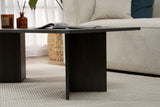 Coffee tables - Rectangular coffee table black melamine Sabin 119x60 cm - Dimehouse