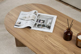 Coffee tables - Coffee table oak melamine arc shape Koda 119x60 cm - Dimehouse