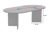 Coffee tables - Coffee table oak melamine arc shape Koda 119x60 cm - Dimehouse