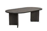 Coffee tables - Coffee table black melamine arc shape Koda 119x60 cm - Dimehouse