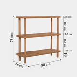 Wall cabinets - Wall cabinet Step Atlantic Pine Melamine 80x75x28 cm - Dimehouse